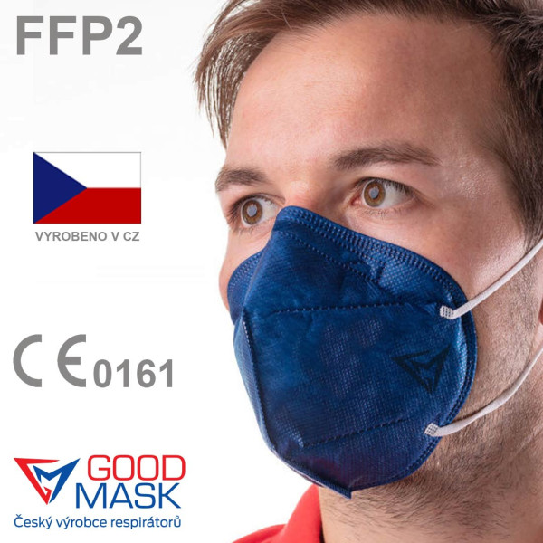 Respirátor GOOD MASK - FFP2 - tmavě modrý (10 ks/bal)