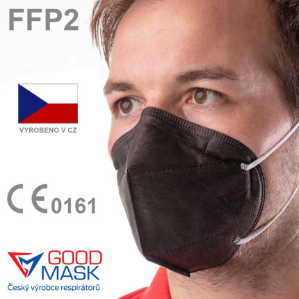 Respirátor GOOD MASK - FFP2 - černý (10 ks/bal)